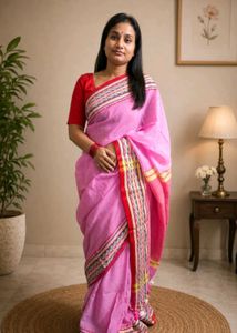 🌿 Anuragini Soft Pink Saree 🌿