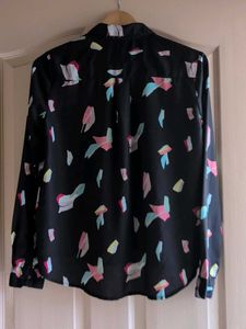 Pepe Jeans Abstract Print Button-Up Blouse
