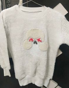 White Fuzzy Woollen Top