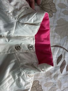 Stylish White Padded Jacket