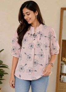 Pink Floral Print top