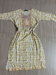 Elegant Printed Kurta with Embroidery