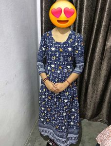 Bohemian Blue Elephant Print Dress