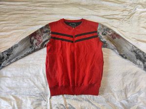 Red Graphic Print Jacket