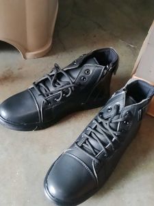 Black Leather Ankle Boots