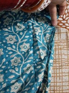 Teal Floral Kurta Set with Dupatta