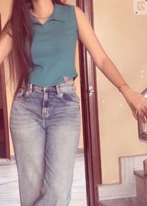 Trendy corset style crop top