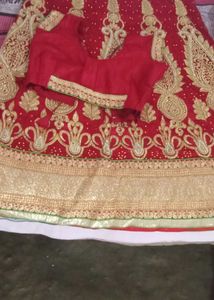 Stunning Red Embroidered Lehenga Choli