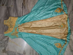 Full umbrella gown with dupatta,sleeve inner, and pant