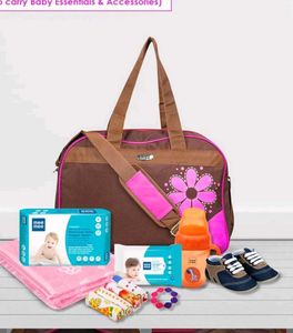 Stylish Brown &amp; Pink Floral meemee diaper Bag