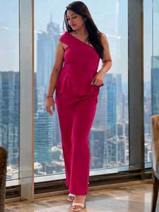 Chic Pink Peplum cord set