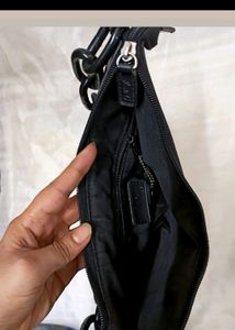 F&amp;CO Black Patent Leather Tote Bag