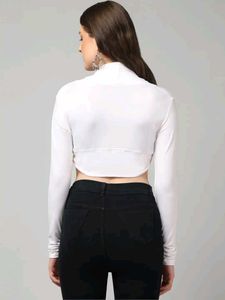 White Cropped Bolero Shrug
