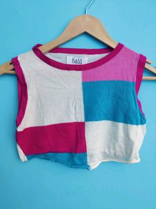 Branded Knit Pattern Short Top 🔥