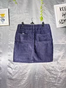 Purple Corduroy Mini Skirt