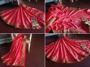 Elegant Pink Embroidered Saree