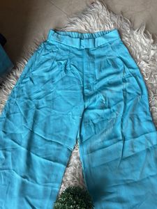 Flowy Blue Wide Leg Pants