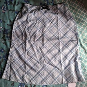 Blue Plaid Mini Skirt