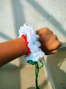 White Floral crochet gajra
