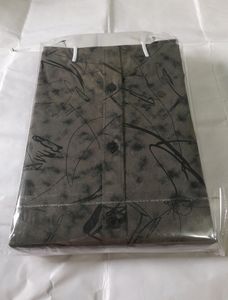 Men's Abstract Print Casual Greyish Green Shirt XL