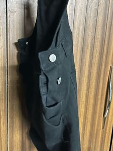Black Denim Overalls