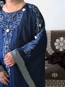 Elegant Navy Embroidered Kurta