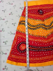 Yellow And Red Colour Radha Rani Dress