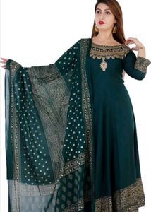 Elegant Teal Kurta Set with Dupatta