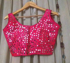 Rani Pink Raw Silk Blouse
