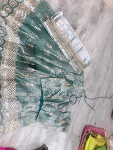 Elegant Teal Embroidered Lehenga Choli Set