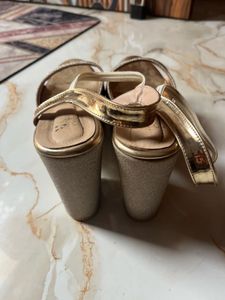 Sparkly Gold Platform Heels