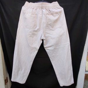 Cream Unisex Pants Freesize