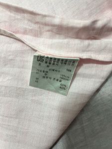 Men's Pink Linen Blend Shirt