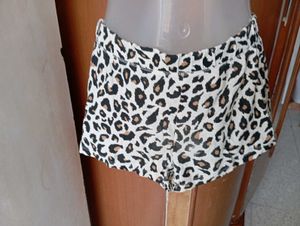Leopard Print Drawstring Shorts
