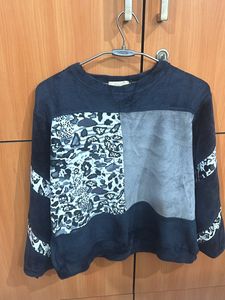velvet full track suit upper with lower blue colo