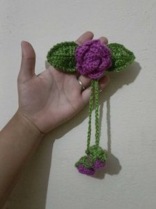 Crocheted Flower Hair tie