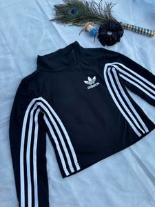Adidas Black Turtleneck Long Sleeve Top