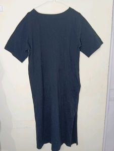 Classic Black V-Neck Midi Dress