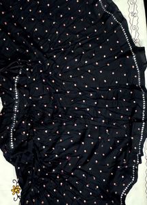 Black lehenga highly flared