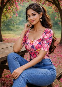 Vibrant Floral Puff Sleeve Top