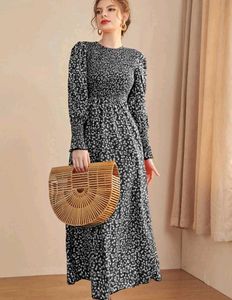 Elegant Floral Print Maxi Dress