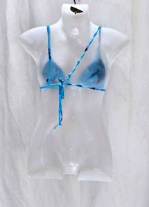I. Blue Tie-Dye Bikini Top