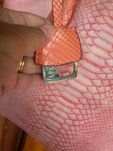 soft bag Chic Pink Embossed Handbag