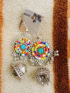 Combo New Big Oxidised Earrings