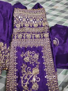 Exquisite Purple Embroidered Kurta Set