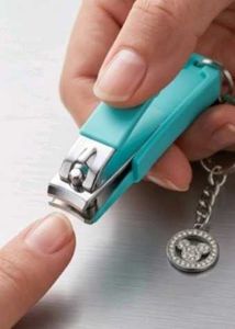 Cute Teal Nail Clipper Keychain