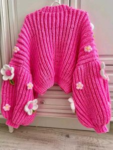 Pink Chunky Cardigan