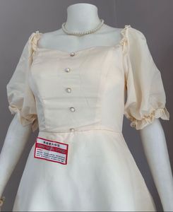 Elegant Cream Midi Dress