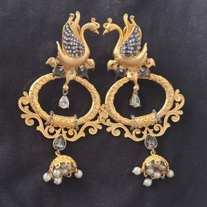 Elegant Gold plated Jhumka Earrings
