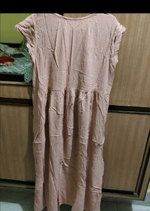 Peach Embroidered kurti